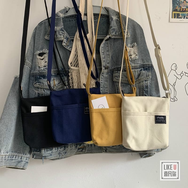 シンプル日和 帆布サコッシュ