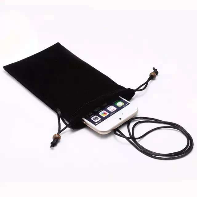 サコッシュ 巾着型スマートフォンケース