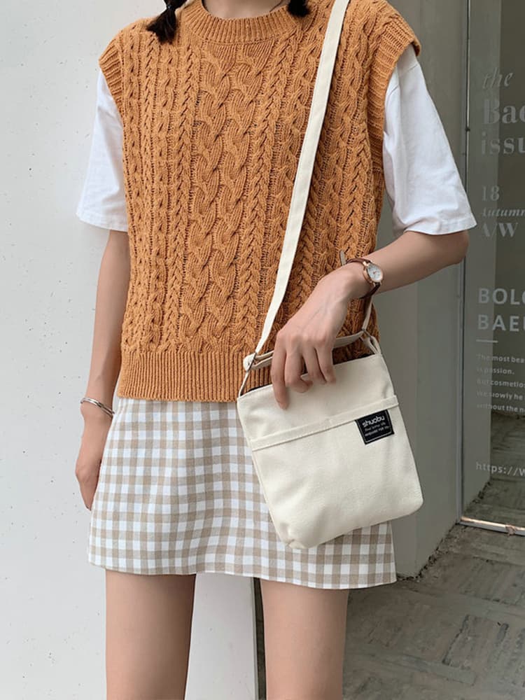 シンプル帆布サコッシュ 携帯スマート