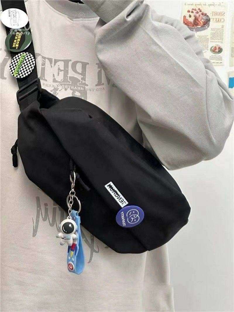 サコッシュ 可愛いぬいぐるみ付きナイロンウエストポーチ