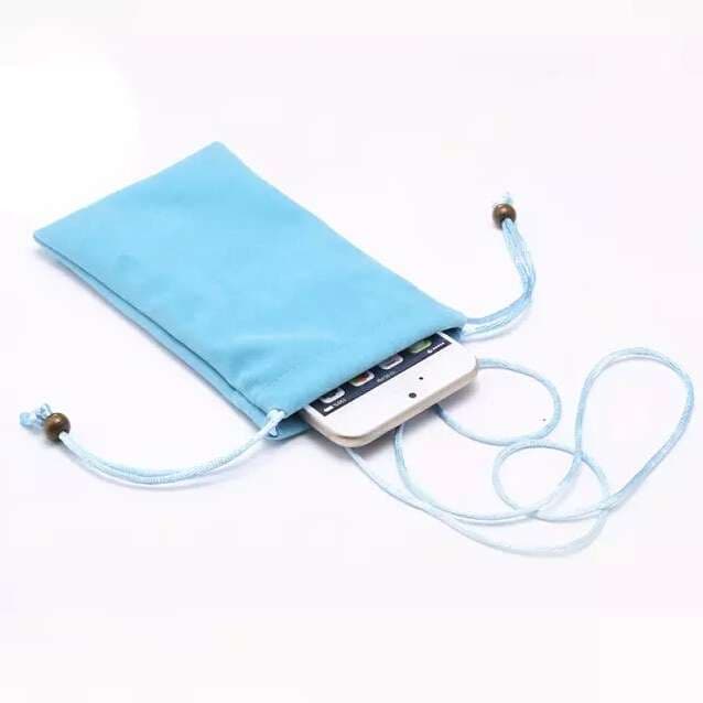 サコッシュ 巾着型スマートフォンケース