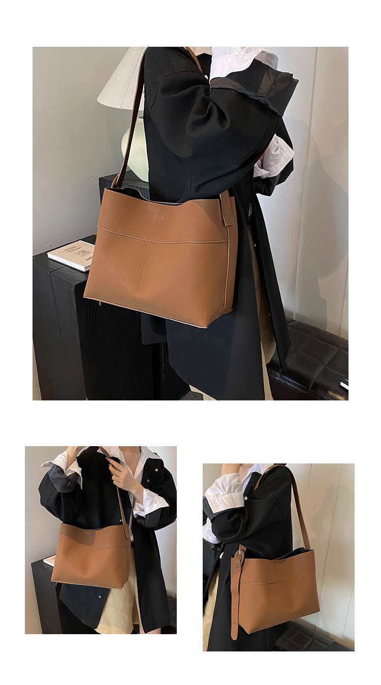 サコッシュ シンプル上質レザーショルダーバッグ