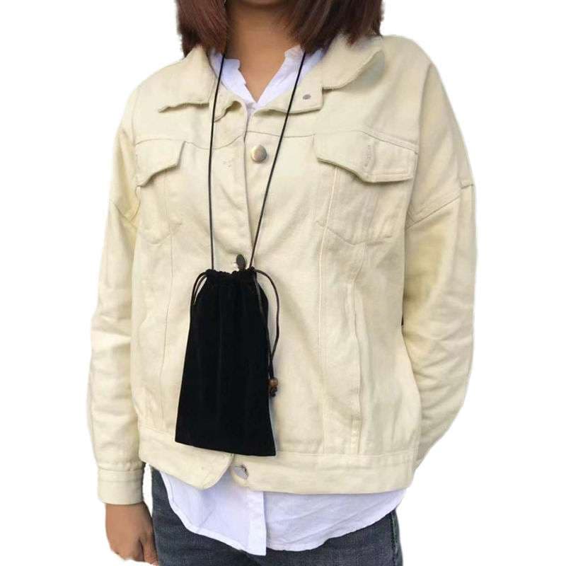 サコッシュ 巾着型スマートフォンケース