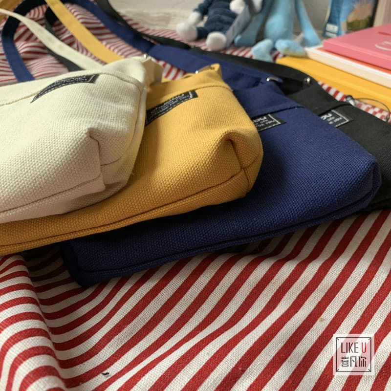 シンプル日和 帆布サコッシュ